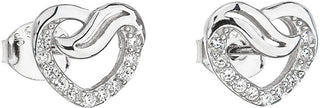 Evolution Group Orecchini In Argento Con Cuore Bianco In Zircone 11114.1