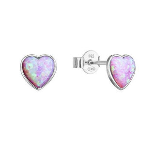 Evolution Group Orecchini In Argento Cuori Con Opali 11337.3 Rosa