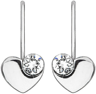 Evolution group Silver heart Orecchini con Swarovski 31299.1 white