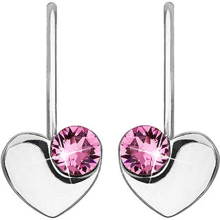 Evolution Group Orecchini A Cuore In Argento Con Swarovski 31299.3 Rose
