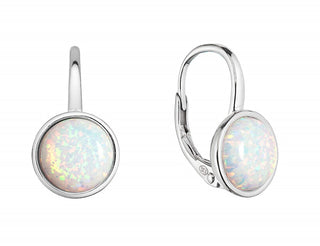 Evolution Group Orecchini Pendenti In Argento Con Opale Sintetico Bianco 11466.1 Bianco