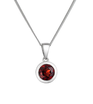 Evolution Group Elegante Collana In Argento Con Granato Autentico 12081.3