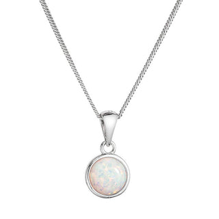 Evolution Group Collana In Argento Con Opale Bianco Sintetico 12077.1 Bianco