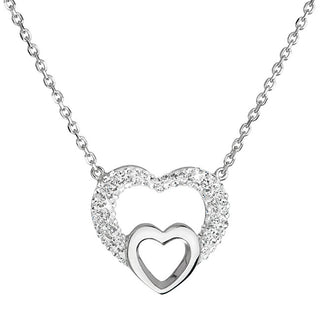 Evolution Group Collana A Cuore In Argento Con Swarovski 32032.1