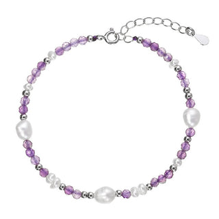 Evolution group Silver Bracciale con pearls and amethysts 13113.3
