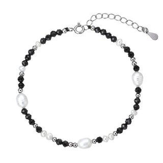 Evolution group Silver Bracciale con pearls and spinels 13113.3