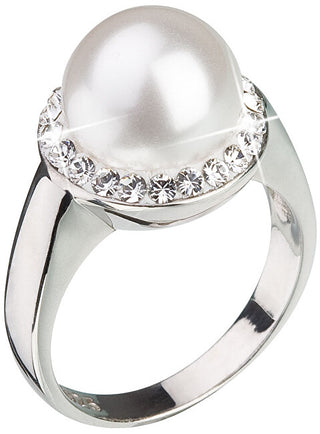 Evolution Group Anello In Argento Con Perla Swarovski London Style 35021.1 - Circuito: 52 Mm