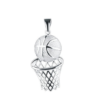 Evolution group Silver Ciondolo Basketball ball and net 64024