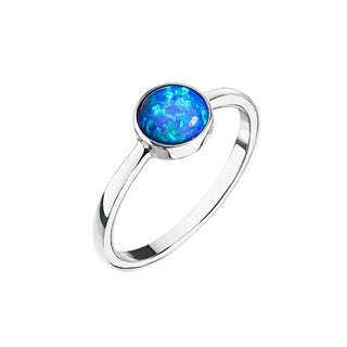 Evolution group Silver Anello con blue opal 15001.3 - Circonferenza: 58 mm