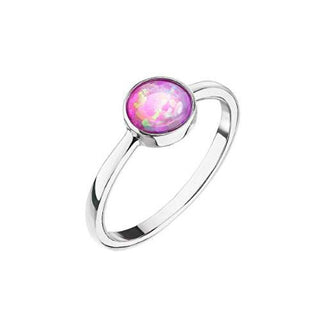 Evolution Group Anello In Argento Con Opale Rosa 15001.3 Rosa - Circuito: 58 Mm