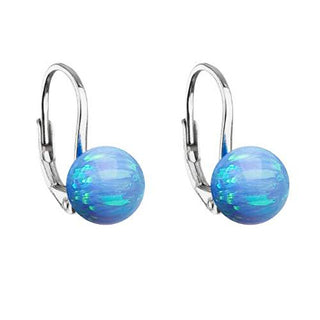Evolution Group Orecchini In Argento Scintillante Con Opale Sintetico 11245.3 Blu