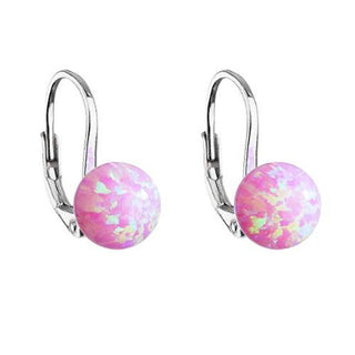 Evolution Group Orecchini In Argento Scintillante Con Opale Sintetico 11245.3 Rosa