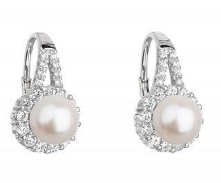 Evolution Group Orecchini Pendenti In Argento Scintillante Con Perla 21047.1