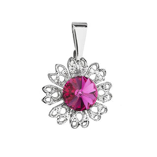 Evolution Group Ciondolo Scintillante Con Cristallo Swarovski Flower 54032.3 Fucsia