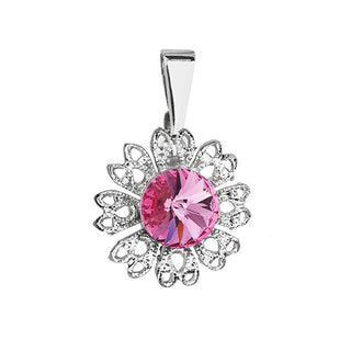 Evolution Group Ciondolo Scintillante Con Cristallo Swarovski Rosa Fiore 54032.3 Rosa
