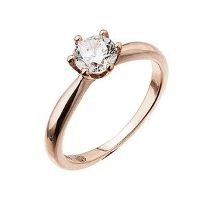 Evolution group Gold-plated engagement Anello with fine zircon 15014.1 crystal - Circuit: 58 mm
