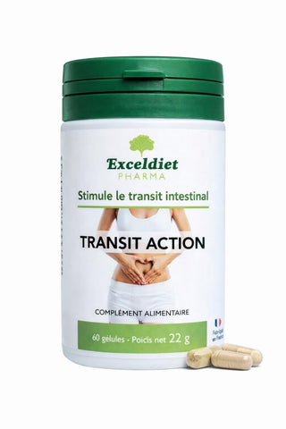 Exceldiet Pharma Azione di transito, combatte la stitichezza occasionale e regola il transito lento, Capsule, 60 Capsule, 22 g
