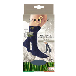 Solidea Socks For You Merino Bamboo Funny Knee Highs 18 24mmHg Navy Blue 3L