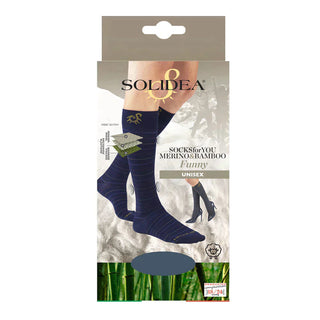 Solidea Socks For You Merino Bamboo Funny Knee Highs 18 24mmHg Navy Blue 2M
