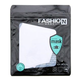 Fashion Maschera tessile, bianca, riutilizzabile, unisex