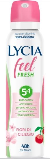Lycia Feel Fresh Deodorante Spray 5In1 Fiori Di Ciliegio 150 Ml