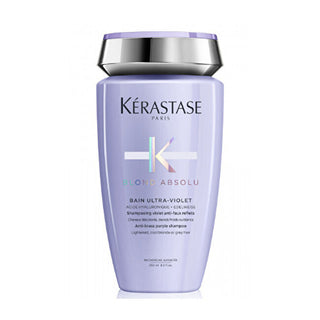 Kérastase Shampoo Viola Per Capelli Biondi Dalle Tonalità Fredde Blond Absolu Bain Ultra Violet (Shampoo Viola Anti-Giallo) - Volume: 250 Ml