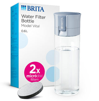 Brita Fill & Go Vital water filter bottle con 2 Micro Disc filters 0.6 l - Variant: Blu