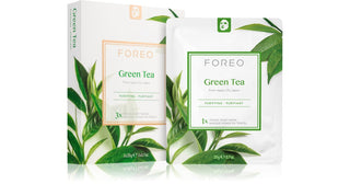 Foreo מסכת פנים Farm To Face מסכת תה ירוק מרגיעה לעור מעורב 3X20 גרם