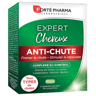 Forte Pharma Expert Anti-Chute, Vitamina B3, Vitamine per la crescita dei capelli, Supporta la crescita dei capelli, 30 pz