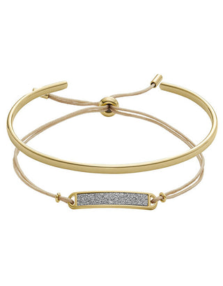 Fossil Core Gifts Set Di Bracciali Placcati In Oro Da Donna Jgftset1082