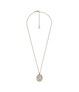 Fossil Gold-plated Collana with Sutton medallion JF04893710