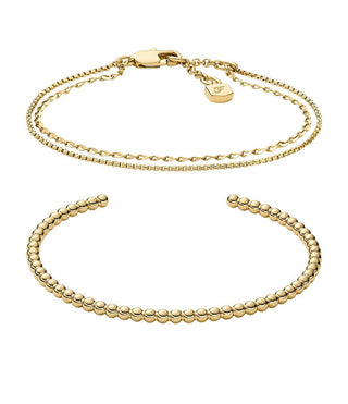 Fossil elegante set di bracciali placcati oro da donna Ellis JA7293SET