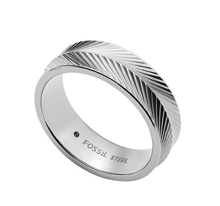 Fossil Elegante Bague en acier Harlow Jf04667040 - Circonférence : 52 Mm 