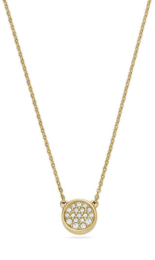 Fossil Elegante Collana Placcata Oro Con Zirconi Jof00961710