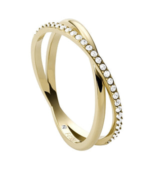 Fossil Elegant gold-plated Anello with crystals JF03752710 - Circuit: 57 mm