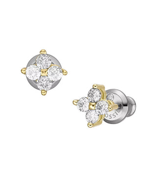 Fossil Delicati Orecchini Placcati Oro Semi Di Nocciolo Jof00997710