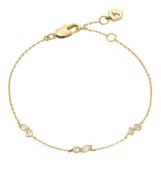 Fossil Delicato Bracciale Placcato Oro Con Cristalli Ja7288710