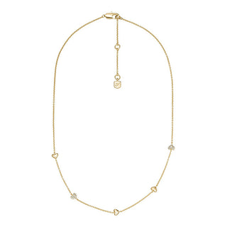 Fossil Delicate gold-plated Collana with hearts JA7298710