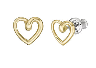 Fossil Bellissimi Orecchini A Forma Di Cuore Placcati In Oro Sawyer Jof00930710