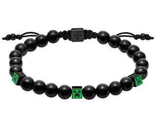 Black Minecraft x Fossil Bead Bracciale JFC04861001