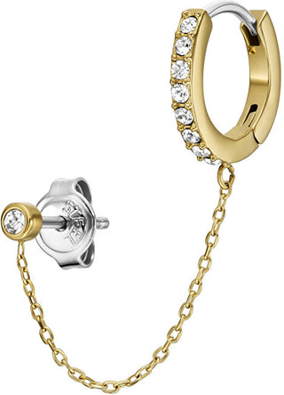 Fossil Ellis Jf04594710 Orecchino Placcato Oro Con Cristalli