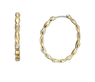 Fossil Orecchini A Cerchio Placcati Oro Alla Moda Sutton Jf04816710