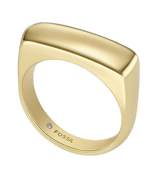 Fossil Anello Placcato Oro Heritage Da Donna Timeless Jf04586710 - Circuito: 49 Mm