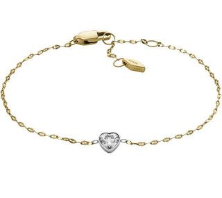 Fossil Bracciale In Acciaio Bicolore Delicato Sadie Jf04679998