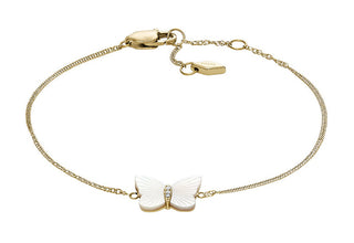 Fossil Delicato Bracciale In Acciaio Con Cristalli Radiant Wings Jf04425710