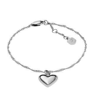 Fossil Delicato Bracciale In Acciaio Cuore Jf04837040