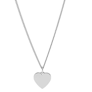 Fossil Collana In Acciaio Con Cuore Jf03330040 (Catena, Pendente)
