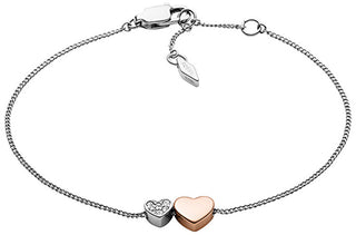 Fossil Steel Bracciale with hearts JF03095998