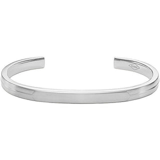 Fossil Bracciale Aperto In Acciaio Massiccio Jf04558040