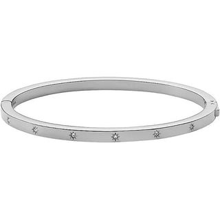 Fossil Solid steel Bracciale with zircons Shine Bright JF04420040